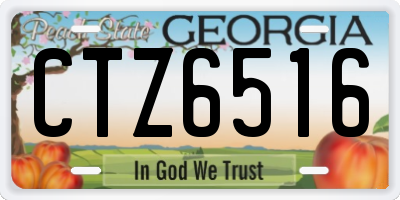 GA license plate CTZ6516