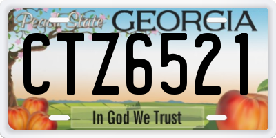 GA license plate CTZ6521