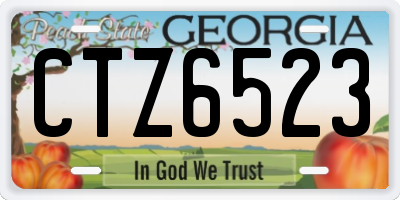 GA license plate CTZ6523