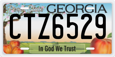 GA license plate CTZ6529