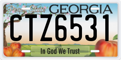 GA license plate CTZ6531