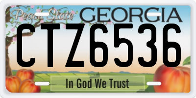 GA license plate CTZ6536