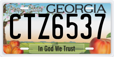 GA license plate CTZ6537