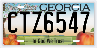 GA license plate CTZ6547