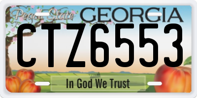 GA license plate CTZ6553