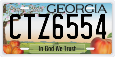 GA license plate CTZ6554