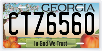 GA license plate CTZ6560
