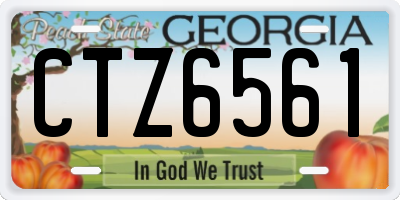 GA license plate CTZ6561