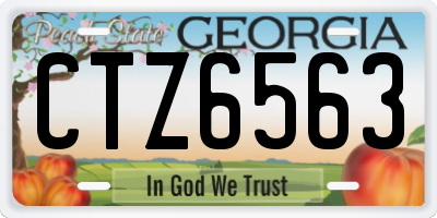 GA license plate CTZ6563
