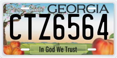 GA license plate CTZ6564