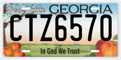 GA license plate CTZ6570