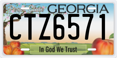 GA license plate CTZ6571