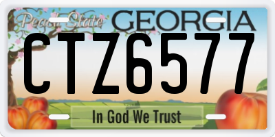 GA license plate CTZ6577