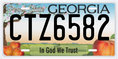 GA license plate CTZ6582