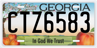 GA license plate CTZ6583