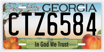 GA license plate CTZ6584