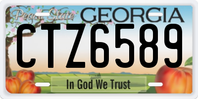 GA license plate CTZ6589