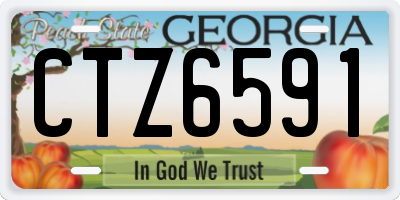 GA license plate CTZ6591