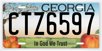 GA license plate CTZ6597