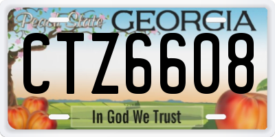 GA license plate CTZ6608