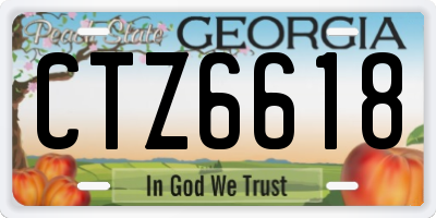 GA license plate CTZ6618