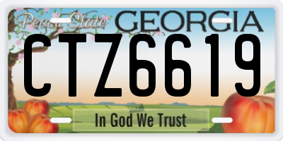 GA license plate CTZ6619