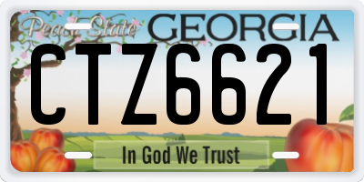 GA license plate CTZ6621