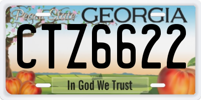 GA license plate CTZ6622
