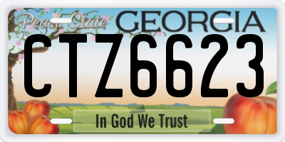 GA license plate CTZ6623