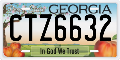GA license plate CTZ6632