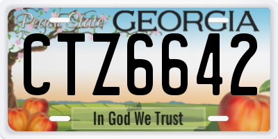 GA license plate CTZ6642