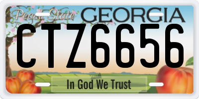 GA license plate CTZ6656