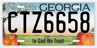 GA license plate CTZ6658