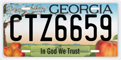 GA license plate CTZ6659