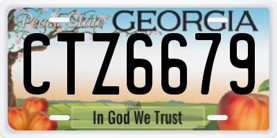 GA license plate CTZ6679