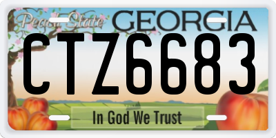 GA license plate CTZ6683