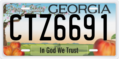 GA license plate CTZ6691