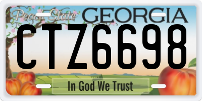 GA license plate CTZ6698