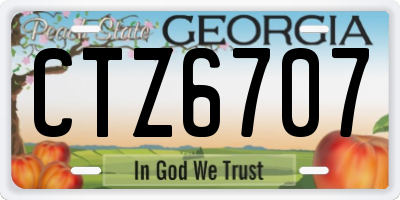 GA license plate CTZ6707