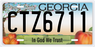 GA license plate CTZ6711