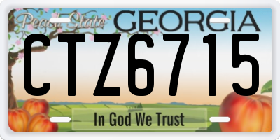 GA license plate CTZ6715