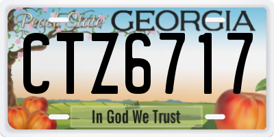 GA license plate CTZ6717