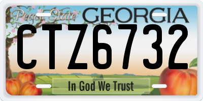 GA license plate CTZ6732
