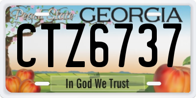 GA license plate CTZ6737
