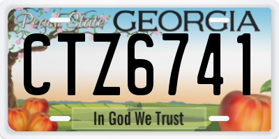 GA license plate CTZ6741