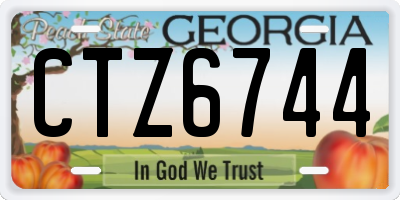 GA license plate CTZ6744