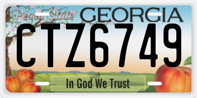 GA license plate CTZ6749