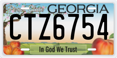 GA license plate CTZ6754