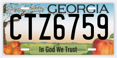 GA license plate CTZ6759