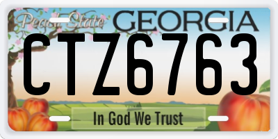 GA license plate CTZ6763